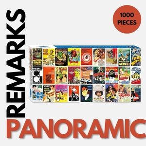 Re-Marks Panoramic Classic Movies 1000 Piece Puzzle